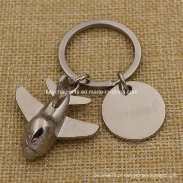 Avião quente Keychain do metal da forma da venda com Tag